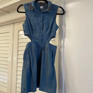 3/$10 Denim cutout dress